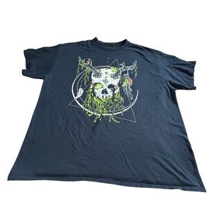 Threadless vonKowen Antlers Boughs Skull Frog Tee XL Goth Grunge Shirt